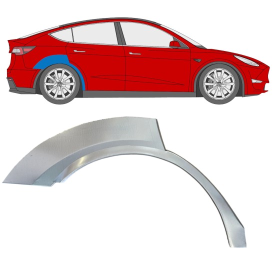 Reparatiepaneel achterspatbord voor Tesla Model Y 2020- / Rechts 16376