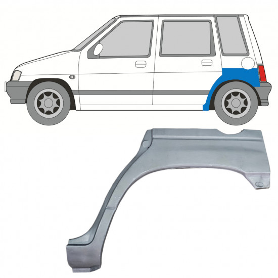 Reparatiepaneel achterspatbord voor Daewoo Tico 1991-2000 / Rechts 12524