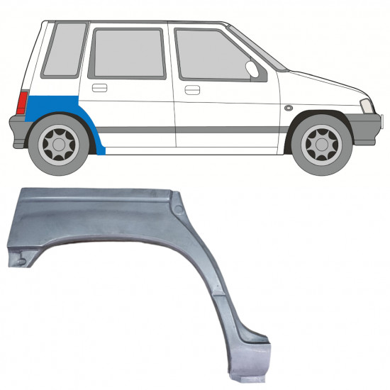 DAEWOO TICO 1991-2000 WIELKAST REPARATIE PANEEL / RECHTS