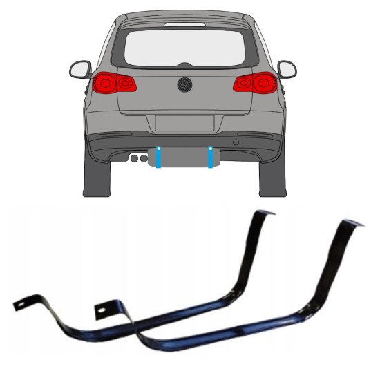 Brandstoftank klemmen voor Volkswagen Tiguan 2007-2016 14954