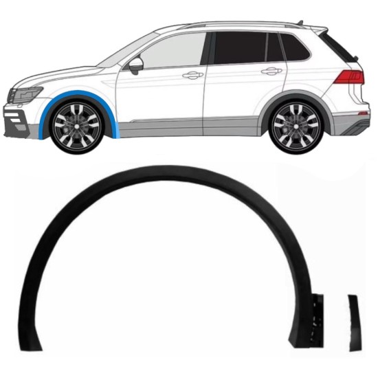 Spatbord sierlijst wielkast voor Volkswagen Tiguan 2016-2024 R-Line / Links / Set 14853