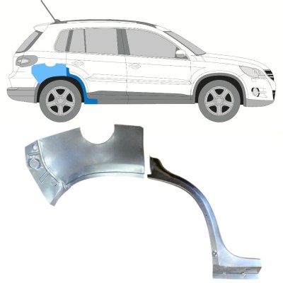 Reparatiepaneel achterspatbord voor Volkswagen Tiguan 2007-2016 / Rechts / Set 15787
