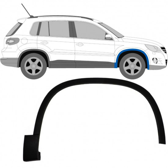 VOLKSWAGEN TIGUAN 2007-2016 VOORRBUMPER DEKKING / RECHTS