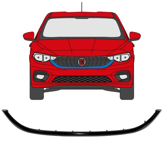 Frame van de grille voor Fiat Tipo 2016- 16193
