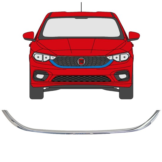 Frame van de grille voor Fiat Tipo 2016- 16192