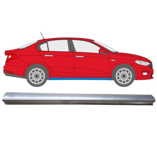 Reparatie dorpel onderste deel voor Fiat Tipo 2016- / Rechts 14972