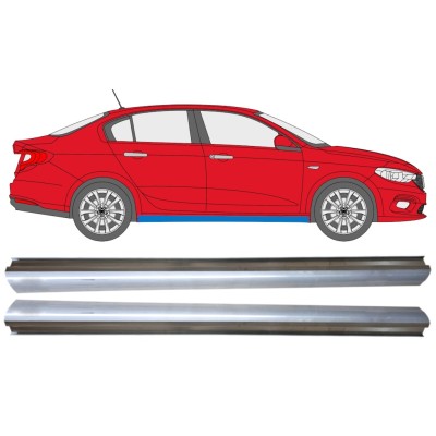 Reparatie dorpel onderste deel voor Fiat Tipo 2016- / Links + Rechts / Set 14974