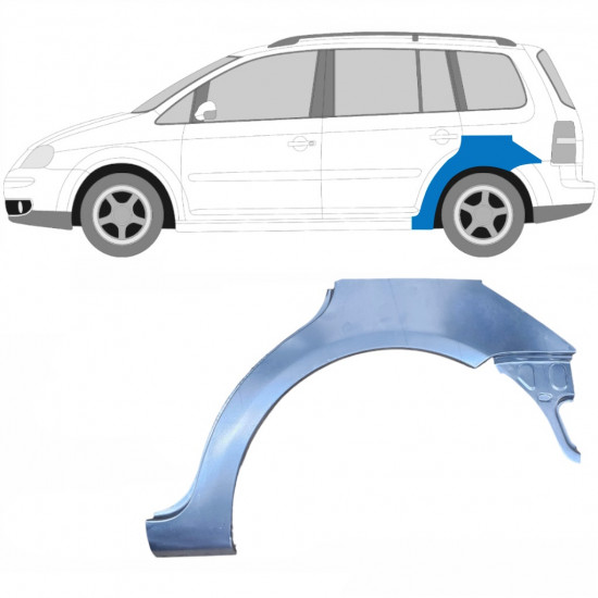 Reparatiepaneel achterspatbord voor VW Touran 2003-2010 / Links 8510