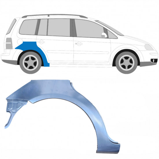 VW TOURAN 2003-2010 WIELKAST REPARATIE PANEEL / RECHTS