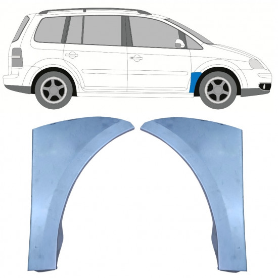 Reparatiepaneel voorspatbord voor VW Touran 2003-2015 / Links + Rechts / Set 9737