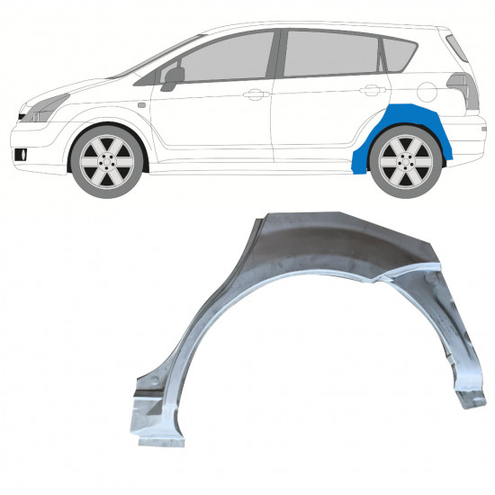 TOYOTA COROLLA VERSO 2004-2009 ACHTERSPATBORD REPARATIEPANEEL / LINKS