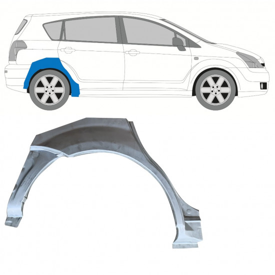 TOYOTA COROLLA VERSO 2004-2009 ACHTERSPATBORD REPARATIEPANEEL / RECHTS