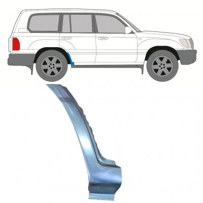 Reparatiepaneel achterste spatbord onderste deel voor Toyota Land Cruiser 1998-2007 / Rechts 8984