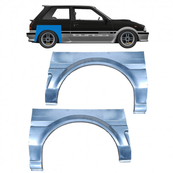 Reparatiepaneel achterspatbord voor Toyota Starlet 1984-1989 / Links + Rechts / Set 10279