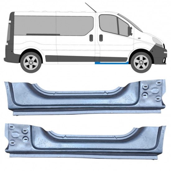 Reparatie dorpel voor Opel Vivaro / R Trafic 2001- / Links + Rechts / Set 9654