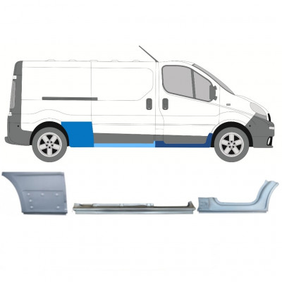 Reparatiepaneel set voor Renault Trafic Opel Vivaro 2001-2014 / LWB / Rechts /  11105