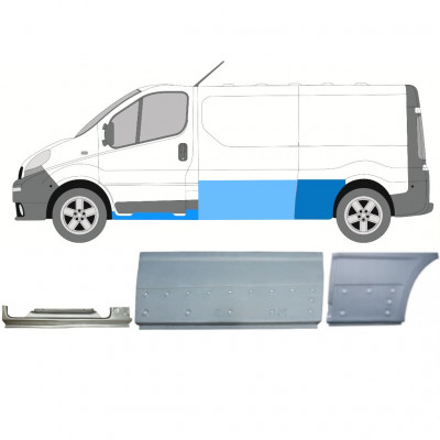 RENAULT TRAFIC OPEL VIVARO 2001-2014 GEMIDDELDE WIELBASIS REPARATIE PANEEL / SET / LINKS