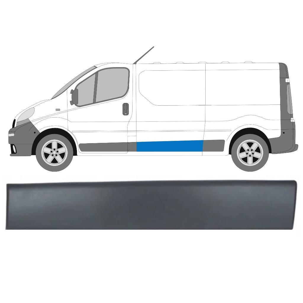 RENAULT TRAFIC 2001-2014 ZIJDE ZIJSTRIP / LINKS