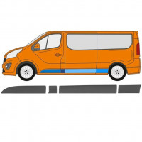 Zijlijst sierlijst  voor Renault Trafic 2014- / LWB / Links / Set 11255