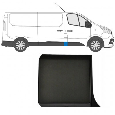 RENAULT TRAFIC 2014- VOORSTE MIDDELSTE KOLOM ZIJSTRIP / RECHTS