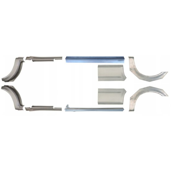 Reparatiepaneel dorpel + achterspatbord voor Ford Transit 2000-2013 / Set 12677