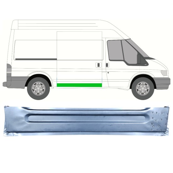 Schuifdeur reparatiepaneel buiten voor Ford Transit 2000-2013 / Rechts 15132