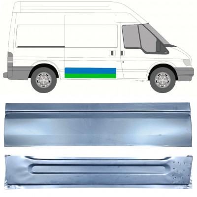 FORD TRANSIT 2000-2013 GEMIDDELDE WIELBASIS / LANGE WIELBASIS SCHUIFDEUR BINNEN BUITEN REPARATIE PANEEL / SET / RECHTS