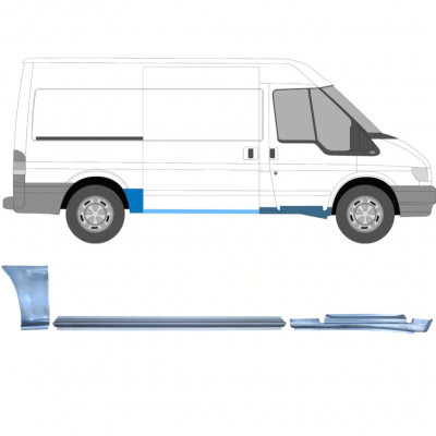 FORD TRANSIT 2000-2013 LANGE WIELBASIS REPARATIE PANEEL / SET / RECHTS