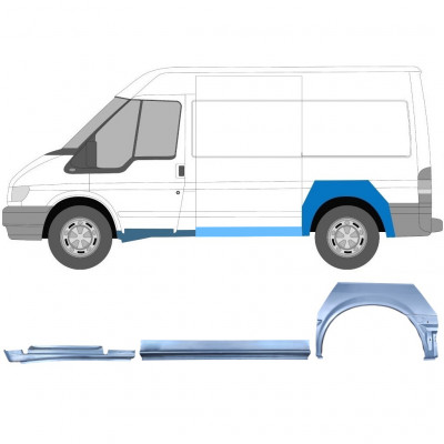 FORD TRANSIT 2000-2013 KORTE WIELBASIS REPARATIE PANEEL / SET / LINKS