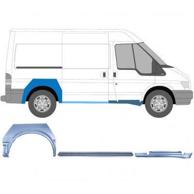 FORD TRANSIT 2000-2013 KORTE WIELBASIS REPARATIE PANEEL / SET / RECHTS