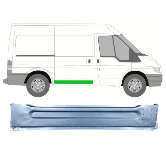 Schuifdeur reparatiepaneel binnen voor Ford Transit 2000-2013 / Rechts 15129