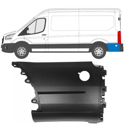 Zijlijst sierlijst achterste spatbord achter wiel voor Ford Transit 2014- / Links 14673