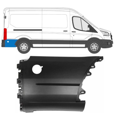 Zijlijst sierlijst achterste spatbord achter wiel voor Ford Transit 2014- / Rechts 14672