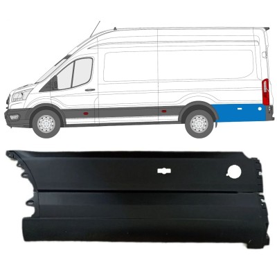 Zijlijst sierlijst achterste spatbord achter wiel voor Ford Transit 2014- / Links 14677