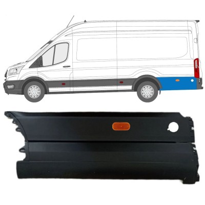 Zijlijst sierlijst achterste spatbord achter wiel voor Ford Transit 2014- / Links / Set 14679