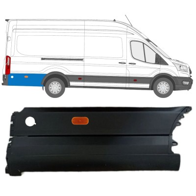 Zijlijst sierlijst achterste spatbord achter wiel voor Ford Transit 2014- / Rechts / Set 14678