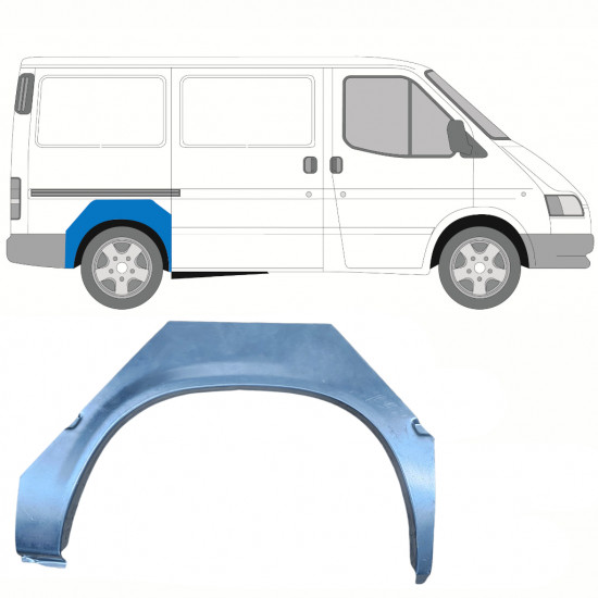 Reparatiepaneel achterspatbord voor Ford Transit 1991-2000 / SWB / Rechts 8822