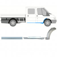 Reparatiepaneel dorpel + voorste spatbord voor Ford Transit 2000-2013 / Rechts / Dubbele cabine / Set 9923