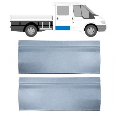 Reparatie plaatwerk achterste deuren  voor Ford Transit 2000-2013 / Links = Rechts (symmetrisch) / Dubbele cabine / Set 9700