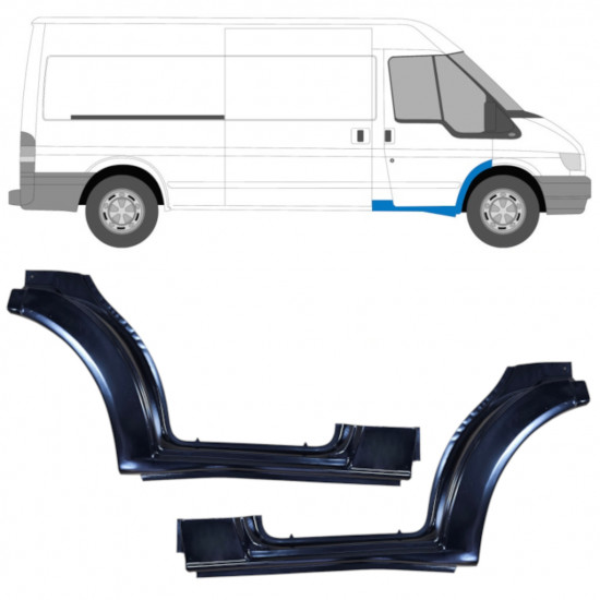 Reparatie dorpel voorste deuren voor Ford Transit 2000-2013 / Links + Rechts / Set 9589