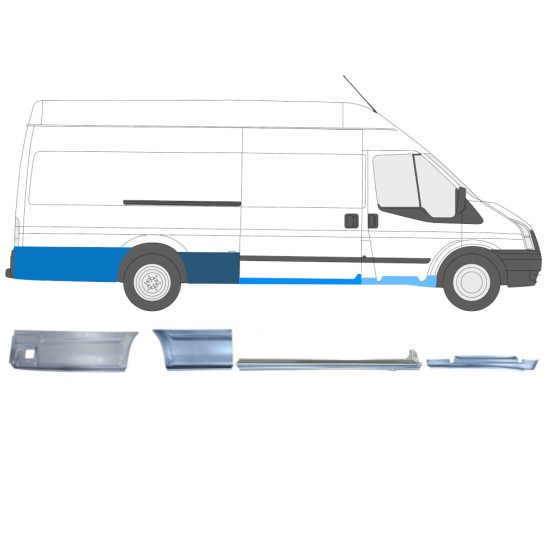 Reparatiepaneel set voor Ford Transit 2000-2013 / Rechts / 14683