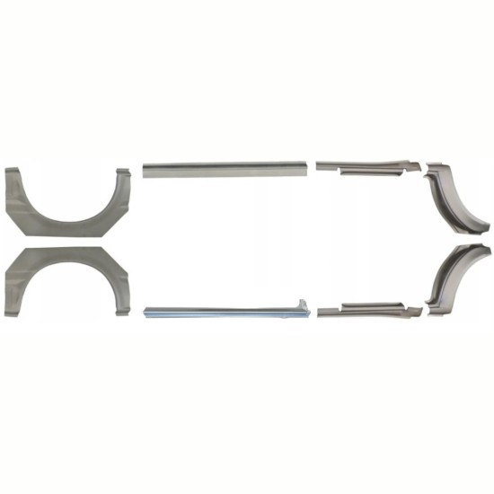 Reparatiepaneel dorpel + achterspatbord voor Ford Transit 2000-2013 / Set 9692