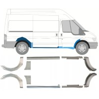 Reparatiepaneel dorpel + achterspatbord voor Ford Transit 2000-2013 / Links + Rechts / Set 10637