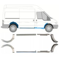 Reparatiepaneel dorpel + achterspatbord voor Ford Transit 2000-2013 / Set 9693