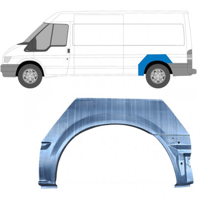 Reparatiepaneel achterspatbord voor Ford Transit 2000- / MWB / LWB / Links 7159