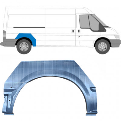 Reparatiepaneel achterspatbord voor Ford Transit 2000- / MWB / LWB / Rechts 7158