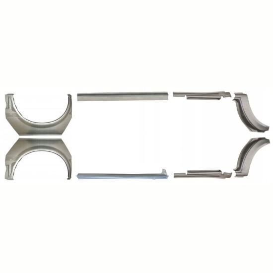 Reparatiepaneel dorpel + achterspatbord voor Ford Transit 2000-2013 / Set 9694