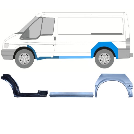 Reparatiepaneel set voor Ford Transit 2000-2013 / Links / 15023