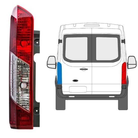 Achterlicht voor Ford Transit 2014- / Links 16093