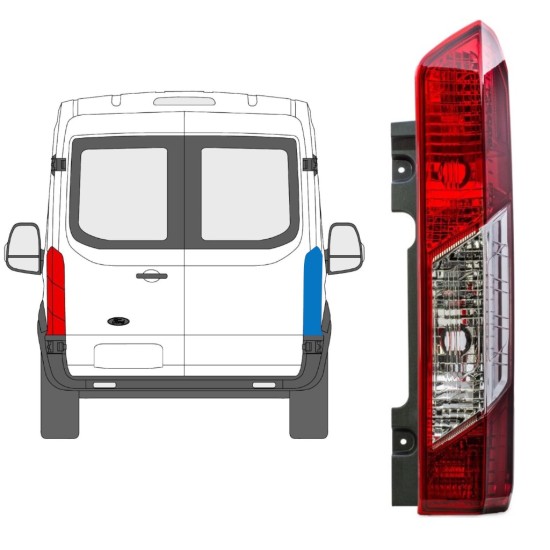 Achterlicht voor Ford Transit 2014- / Rechts 16092